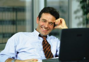 Businessman at computer
